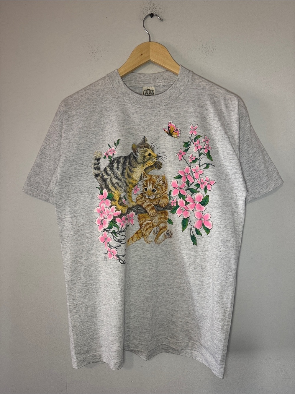 Vintage Cotton Grove Cat T-Shirt / Medium / 1993